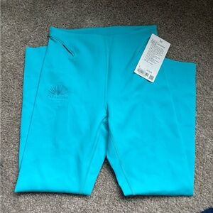 Lululemon Teal Blue Ultralu Leggings with Keyhole Hip Cutouts